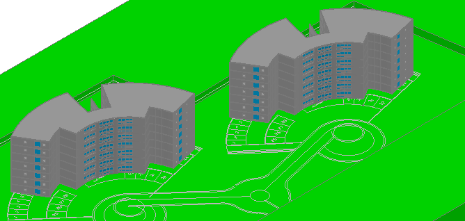 3D Office Layout Drawing with Functional Space Plan DWG file