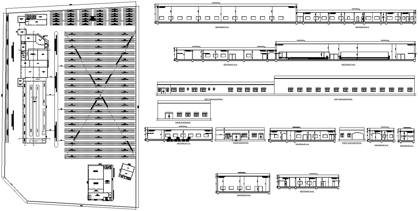 Office Layout CAD Design with Elevation Details | DWG Download