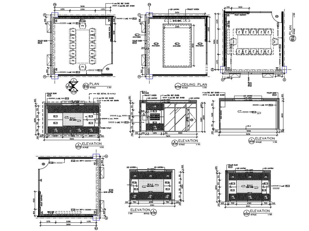 Office Meeting Room Interior Design Design Auto CAD File