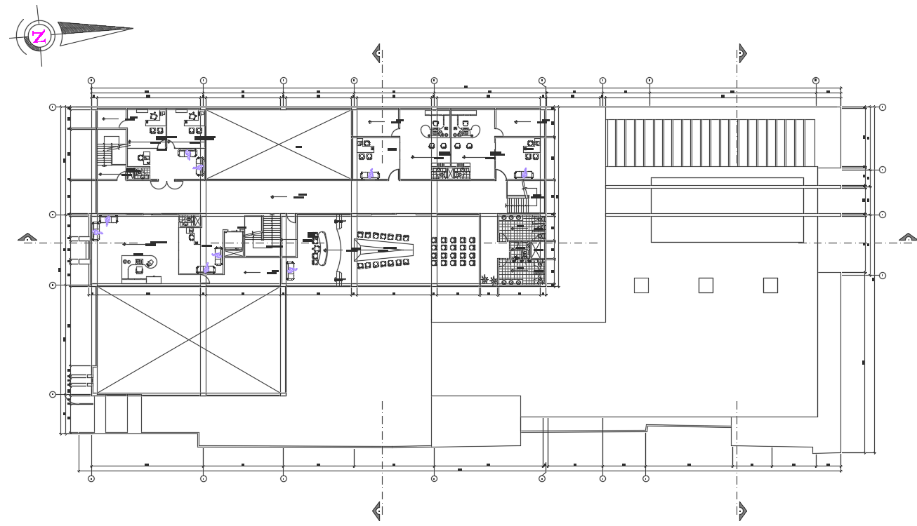 Office Municipal Building Plan Drawing Download DWG File