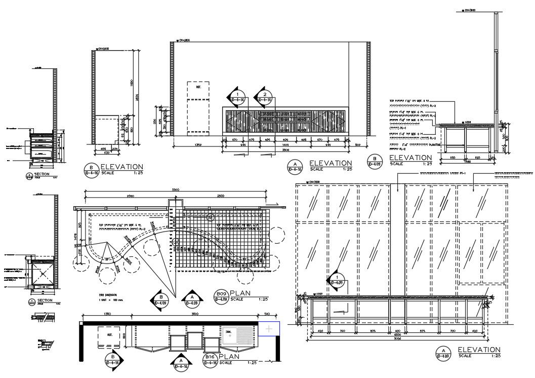 Office Reception And Pantry Platform CAD Drawing DWG File
