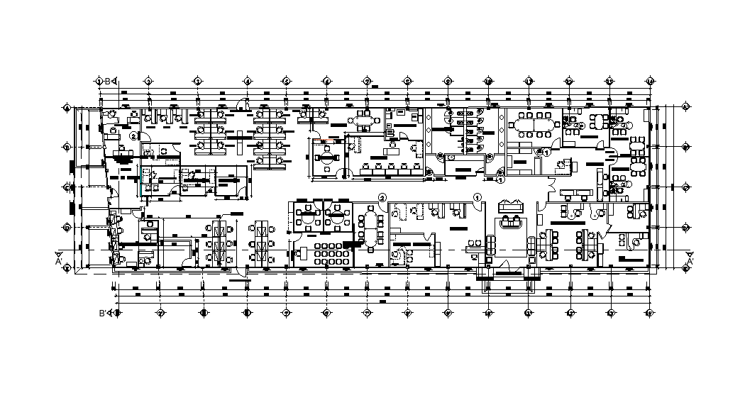 Office Work Desk Furniture Layout Plan AutoCAD Drawing DWG File