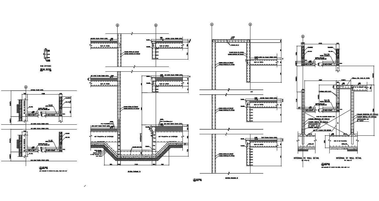 Office building Internal RC wall section details are given in this AutoCAD DWG drawing.Download the AutoCAD 2D DWG file.