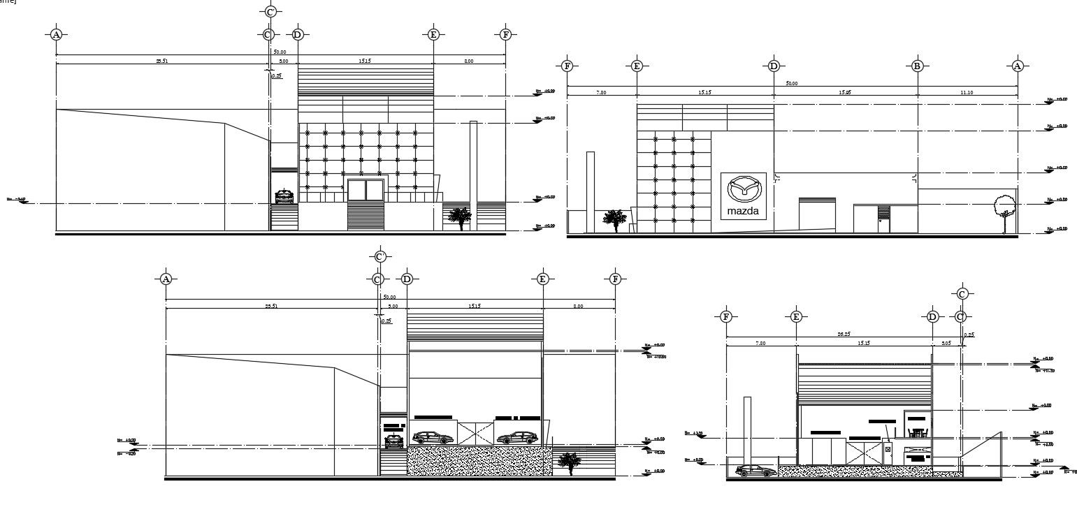 Office building cut section CAD drawing details. Download now.