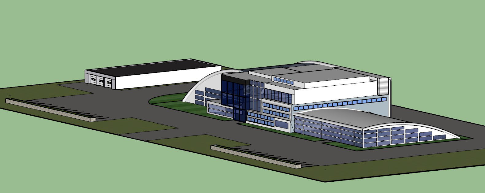 Office Building 3D SketchUp Model for Planning and Layout File