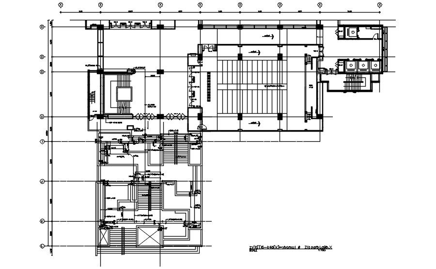 Office building staircase top view and typical section details are given in this AutoCAD DWG drawing.Download the AutoCAD 2D DWG file.