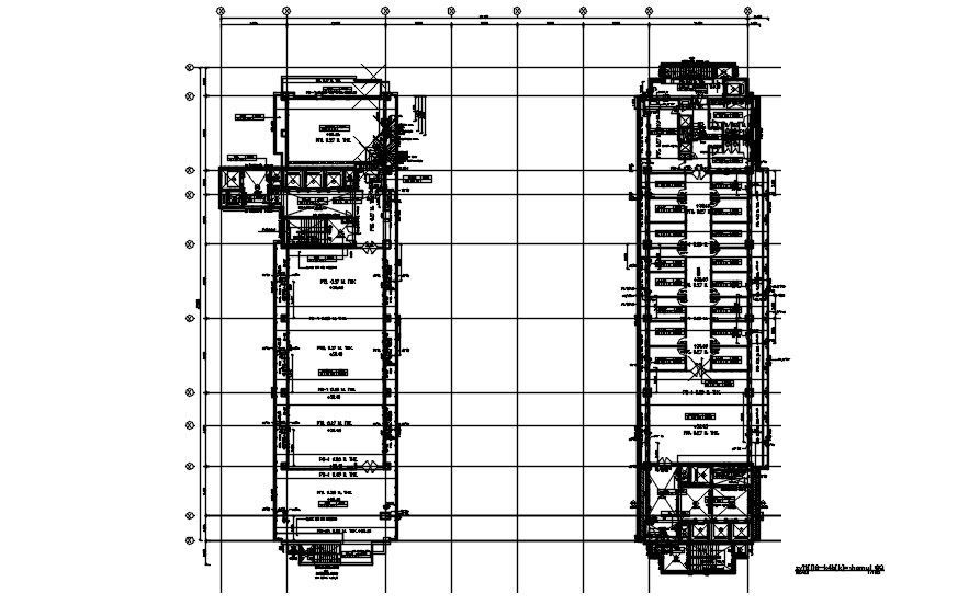 Office building typical floor plan and section details are given in this AutoCAD DWG drawing. Download the AutoCAD 2D DWG file.