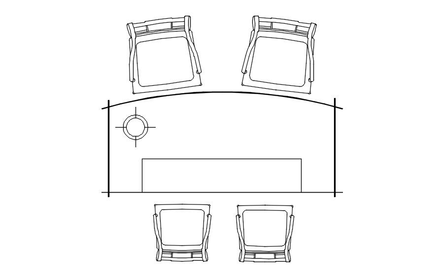 Office desk design in AutoCAD 2D, dwg file, CAD file