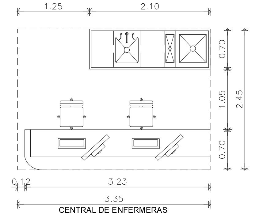 Office furniture cad blocks separated in this CAD drawing. Download this 2D autocad DWG File.