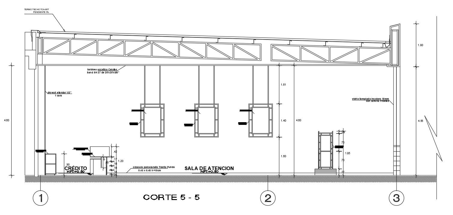 Office furniture side section detail drawing presented in this file | Download 2d AutoCAD drawing file.