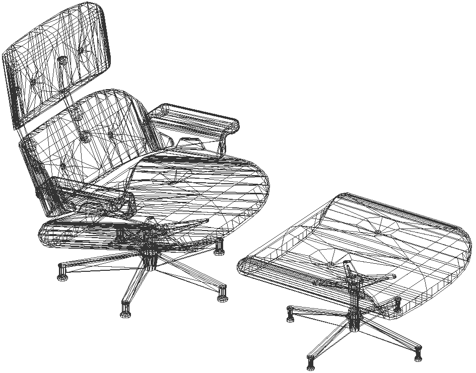 Office revolving Chair 3d model DWG AutoCAD drawing