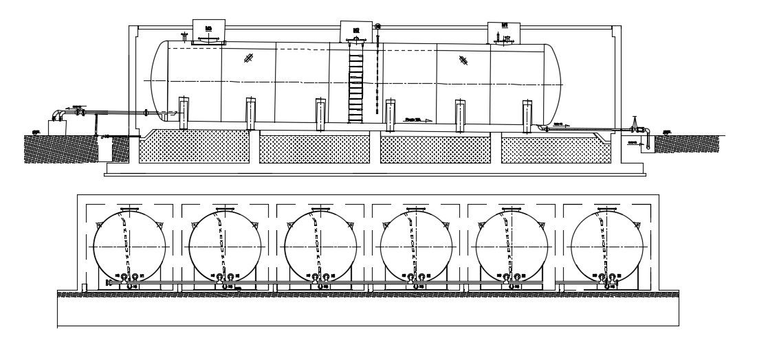 Oil Tanker Unit Elevation Design AutoCAD Drawing Download