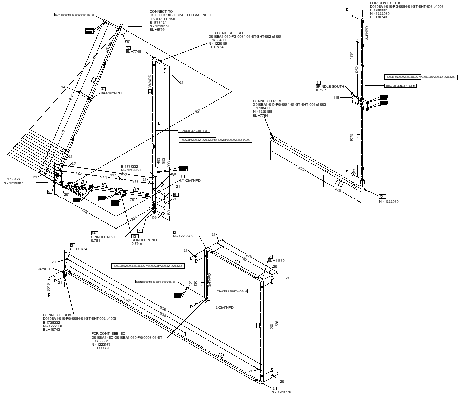 Oil Pipeline Instrumentation Diagram Layout Details AutoCAD DWG
