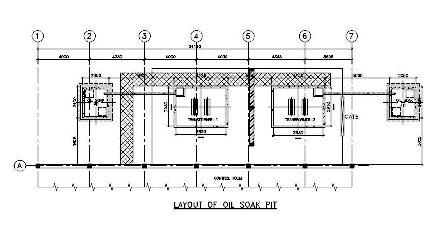 Oil Soak Pit AutoCAD Section Drawing Download DWG File