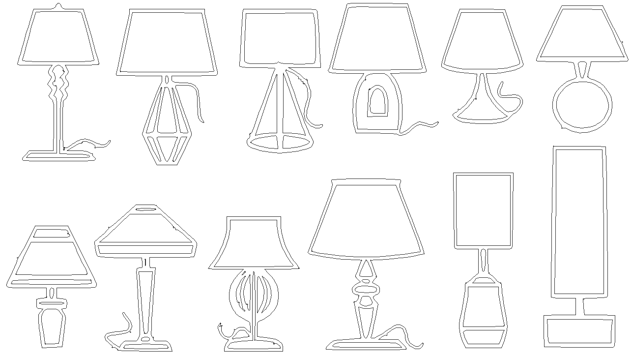 Classic Table Lamp and Night Light Design in DWG Format