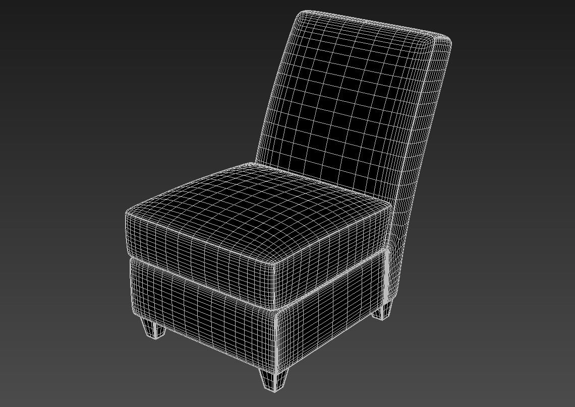 One Seater Sofa Without Hand support 3D MAX File Free