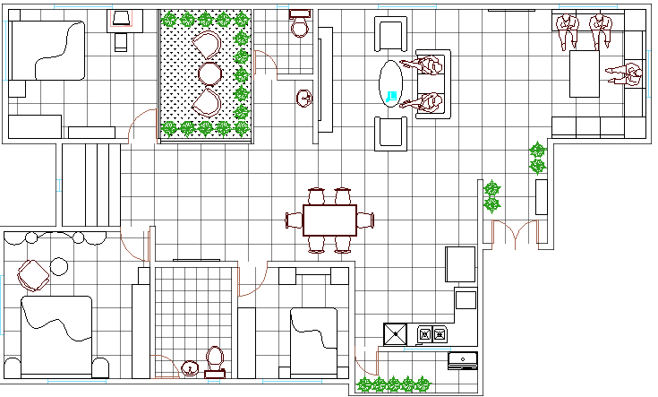 One family house architecture project details dwg file