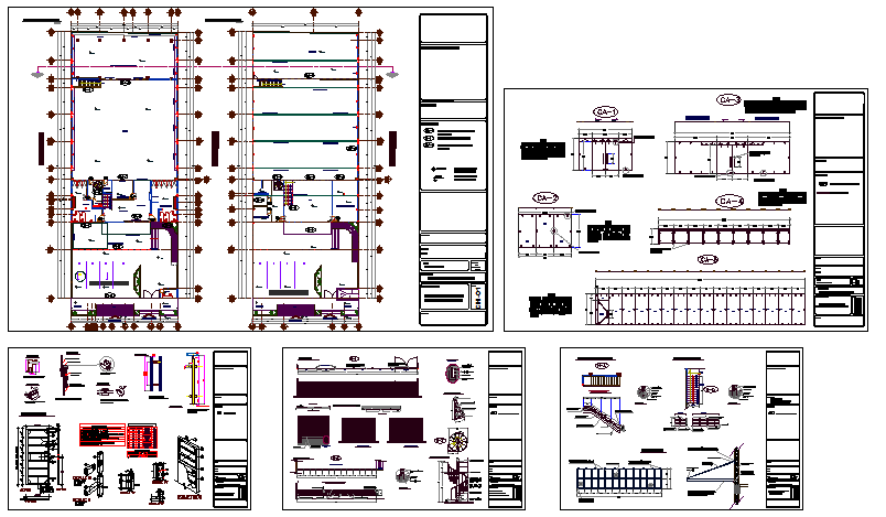 One family house architecture project details dwg file