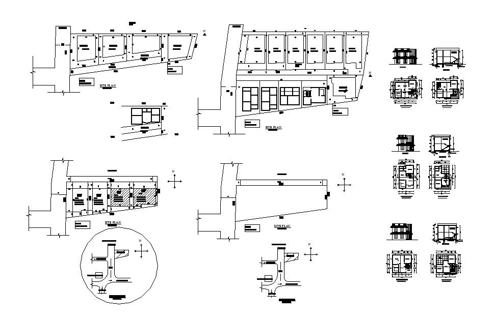 One family house elevation, section and floor plan auto-cad details dwg file