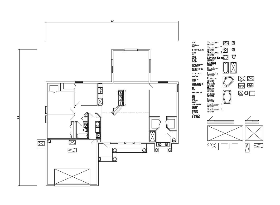 One family house floor framing plan and auto-cad details dwg file