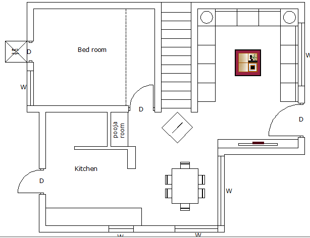 One family house structure layout plan details dwg file