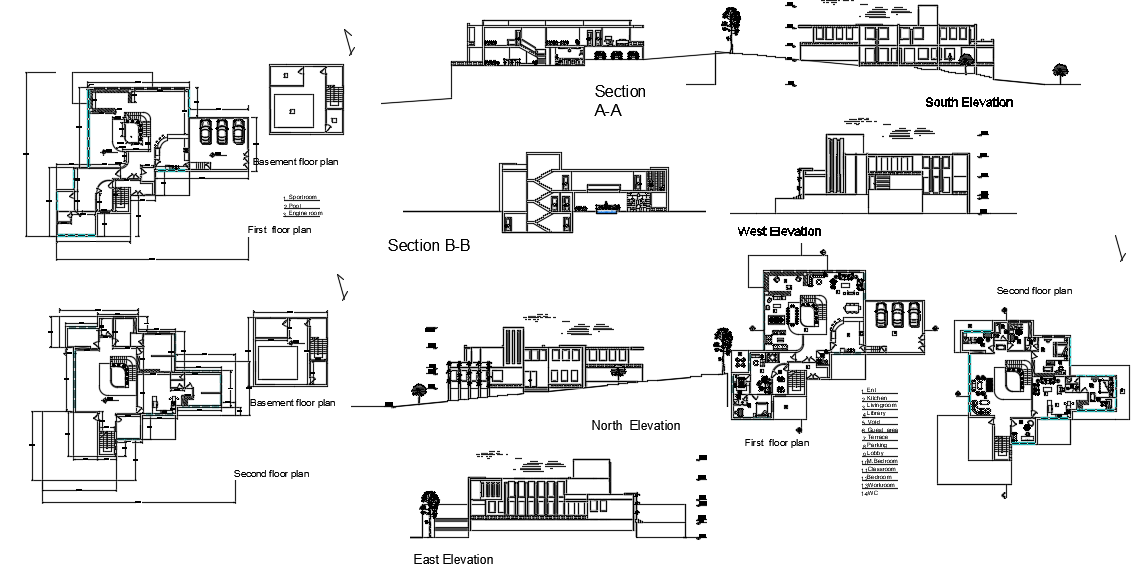 Single Family Home Design In DWG File