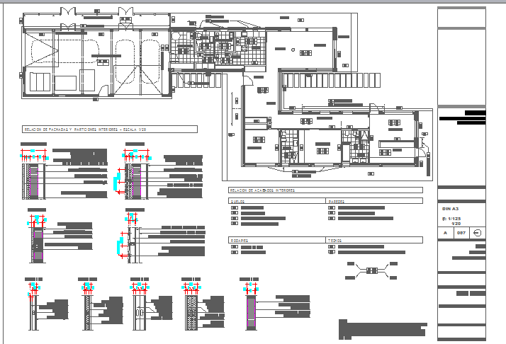 One family housing masonry and wet finishes project dwg file