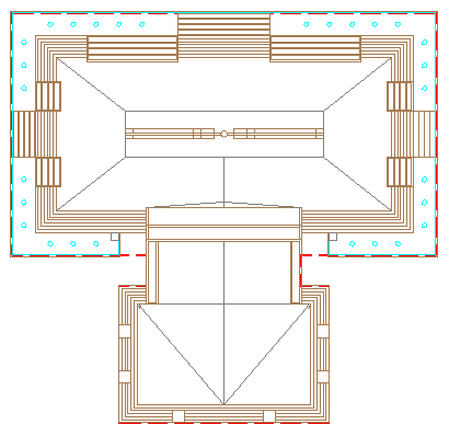 Open air theater out door stage design drawing