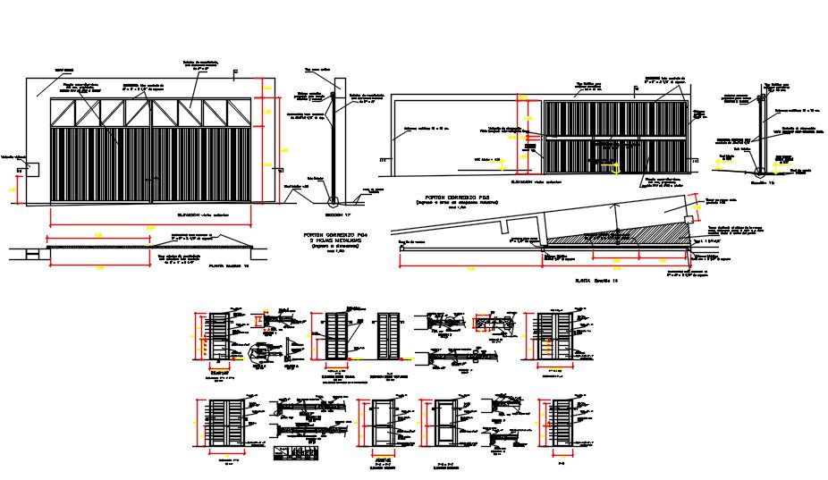 Openings or door types and detail drawing.