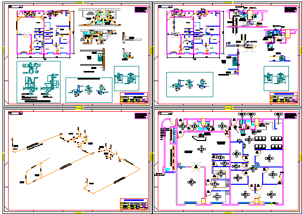 Ophthalmology Center Architecture Layout, Structure Details dwg file