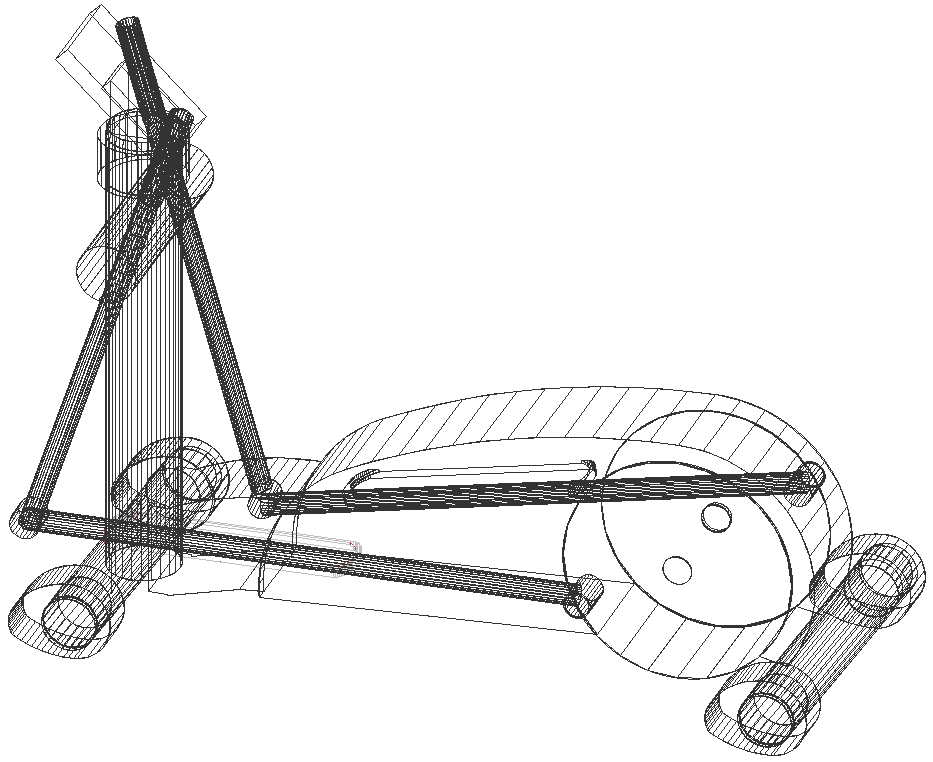 Outdoor gym machine 3d elevation cad drawing details DWG AutoCAD file