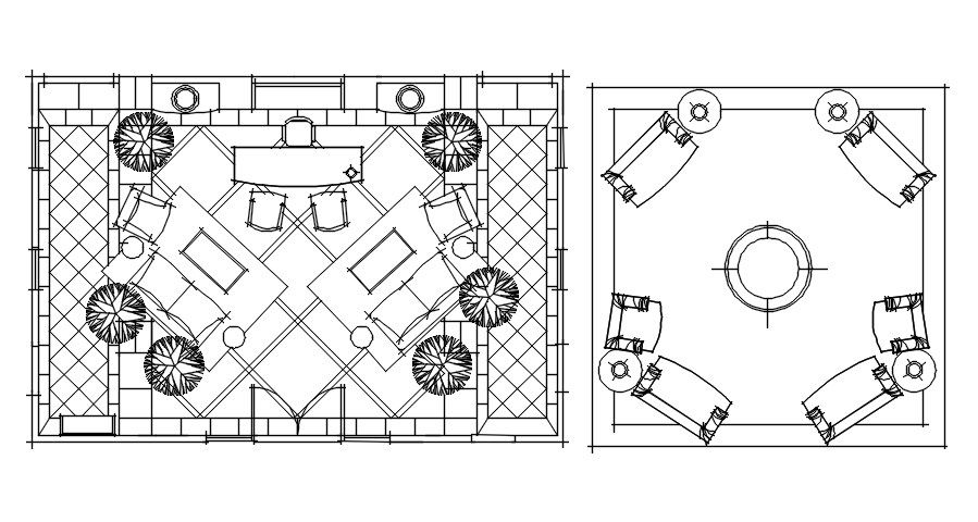 Outdoor Seating CAD Blocks DWG File for Patios and Garden Spaces