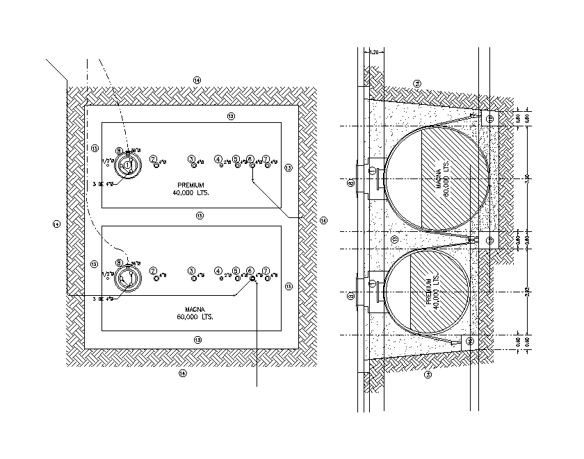 Outlet Detail AutoCAD DWG Drawing with Air Gap and PVC Ventilation