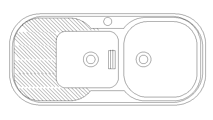 Oval and rectangular shaped wash basin details
