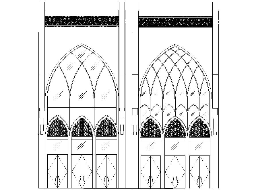 Palace Door Design DWG File