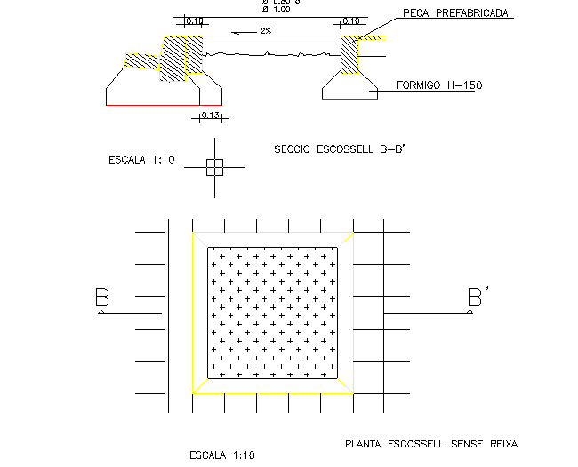 Pan without grill for tree on side walk