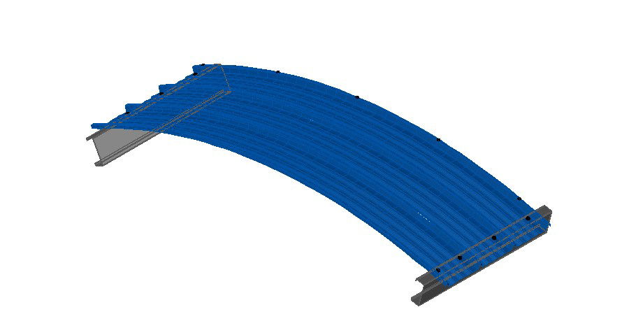 Panel tr metal curve 3d drawing details dwg file