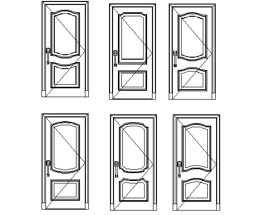 Panelled type of door detailing