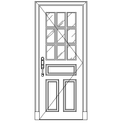 Panelled type of door detailing