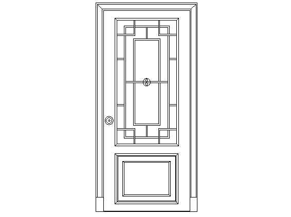 Panelled type of door detailing