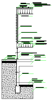 Panels and glass detail design drawing