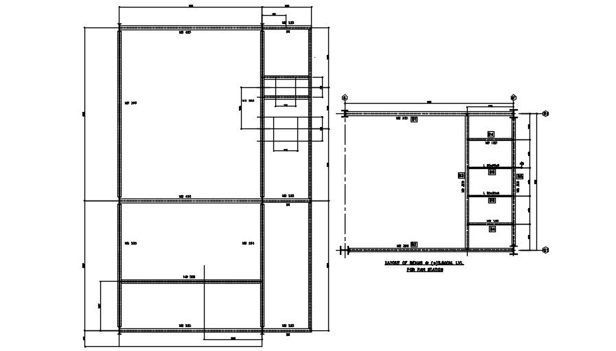 Pan station layout drawing. Download autocad file | CADBULL