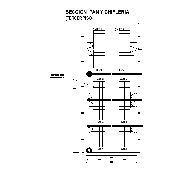 Pantry floor plan detail drawing specified in this cad file. Download this 2d autocad drawing file.