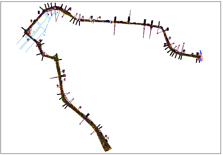 Park garden boundary area detail dwg file