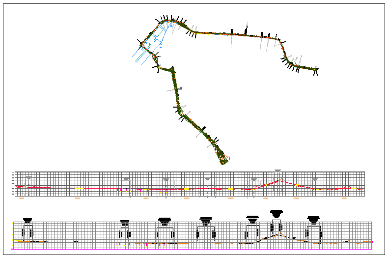 Park garden boundary area detail dwg file