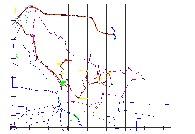 Park garden site plan layout detail and surveying data detail dwg file