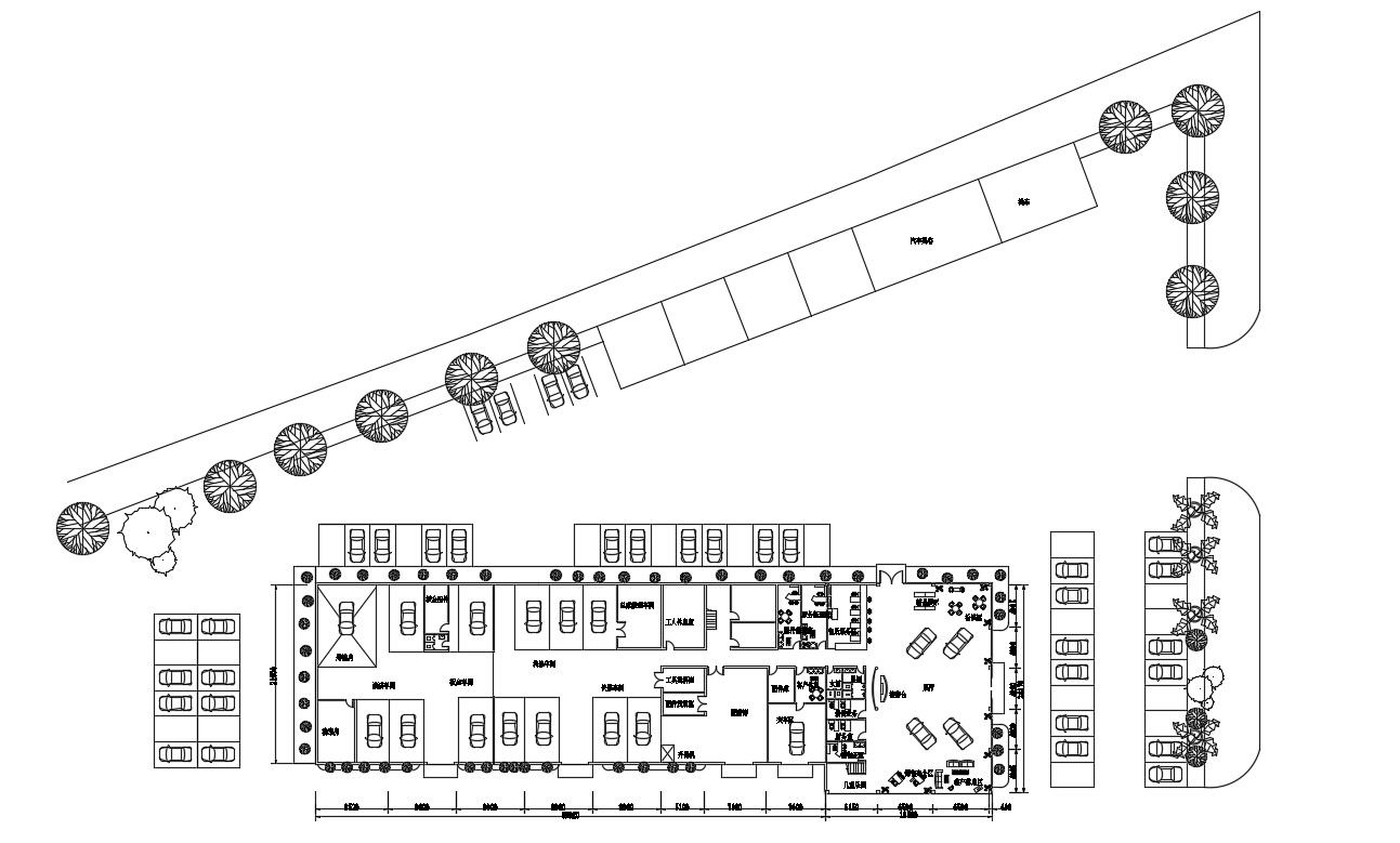 Parking Layout For Commercial Building DWG File Free Download