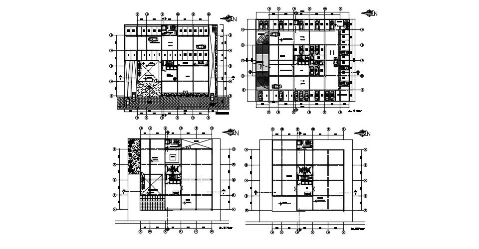 Parking Layout Plan In AutoCAD File