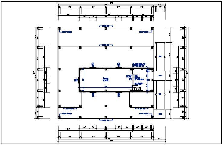 Parking area planning view detail dwg file