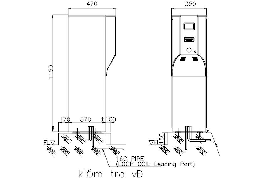 Parking meter design in detail AutoCAD drawing, dwg file, CAD file